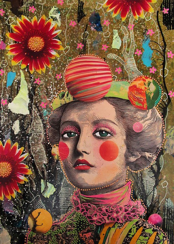 Girl In Flower Garden