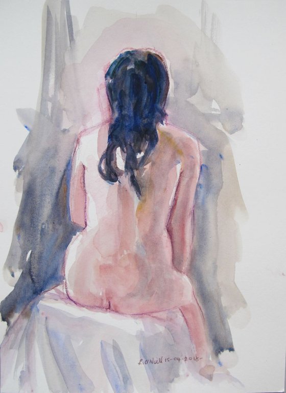 Seated female nude