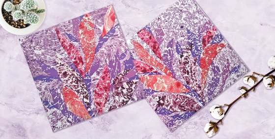 Set of 2 «Lavender Tropics»