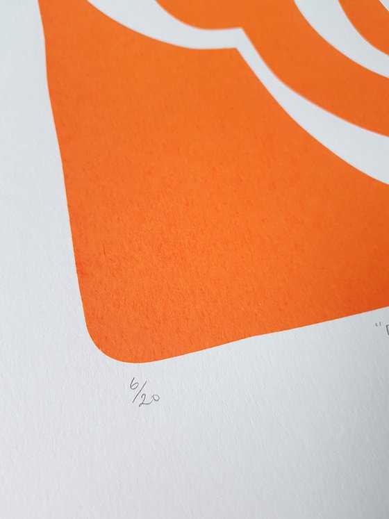 Duck Print II (Mandarin Orange)