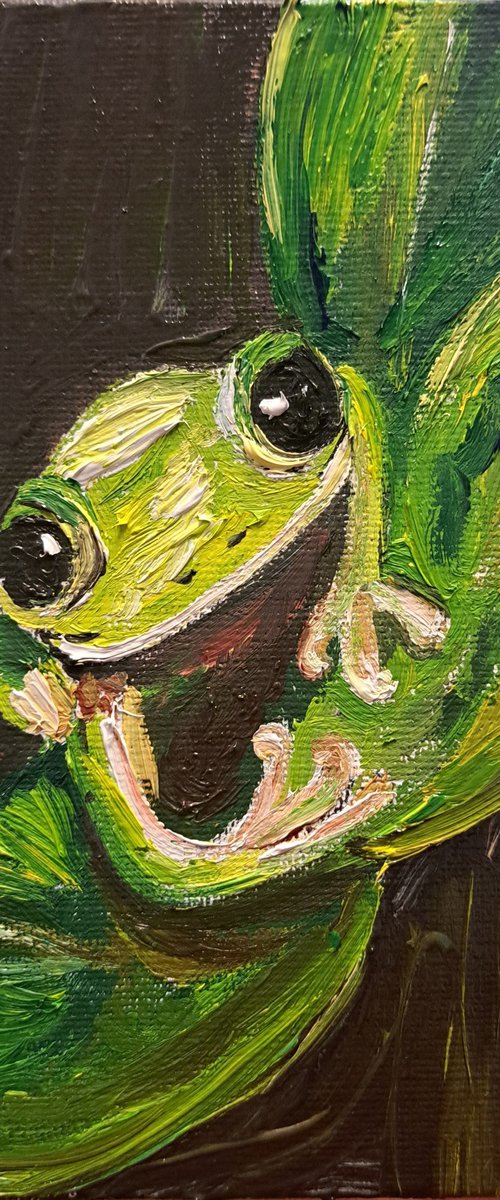 Portrait Cute frog by Oksana Fedorova