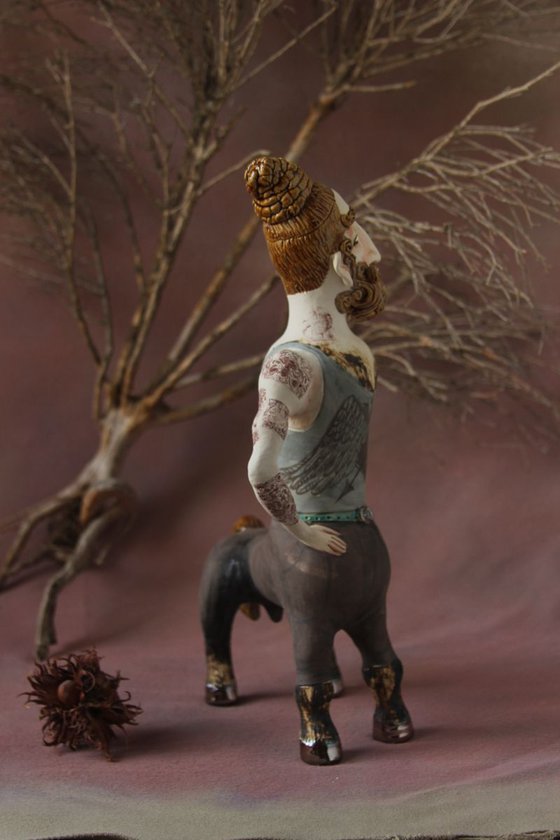 Hipster Centaur. Sculpture by Elya Yalonetski, 2018