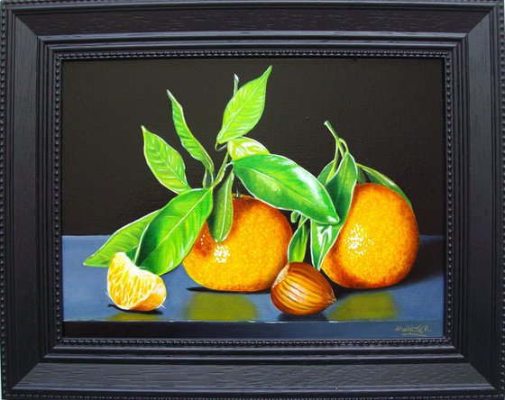 Clementines in chiaroscuro