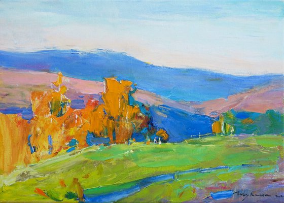 Warm days Mountain landscape