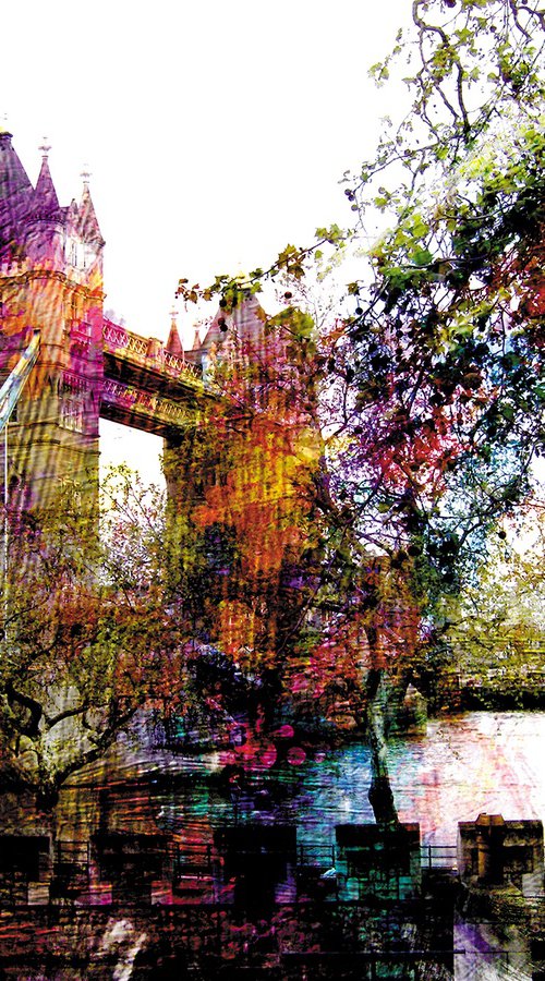 Maromas, puente de Londres 2/XL large original artwork by Javier Diaz