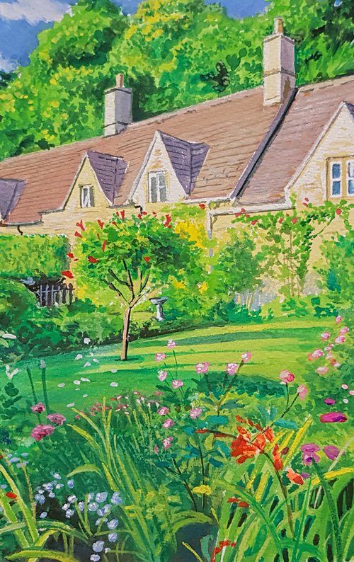 Gardens at Bibury by Adam R Tucker