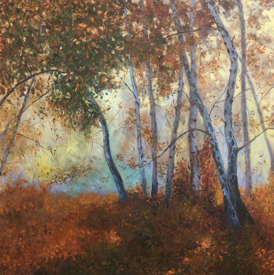 Autumn Forest, Autumn Landscape Art, Realistic Artwork