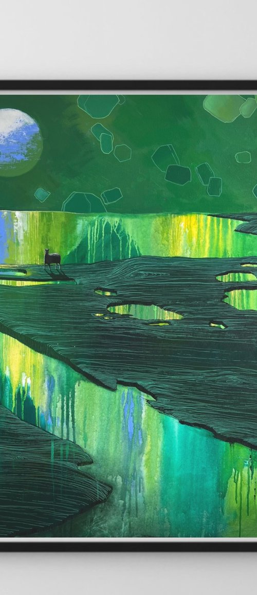 Abstract “A green planet” by Elizaveta Pugacheva