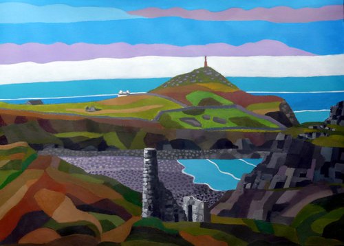 Cape Cornwall from Kenidjack valley by Tim Treagust