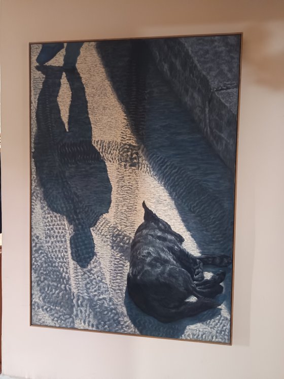 Sleeping in the snow.