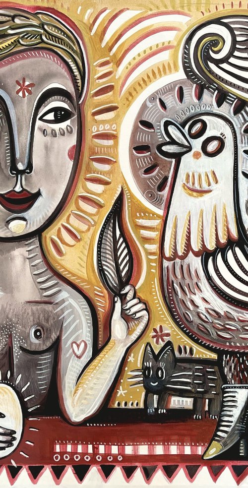 BRIGHT HEAD AND BIRD THOUGHTS by DARIA KUSTO