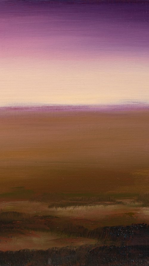 The mauve dawn - landscape - Ready to frame by Fabienne Monestier