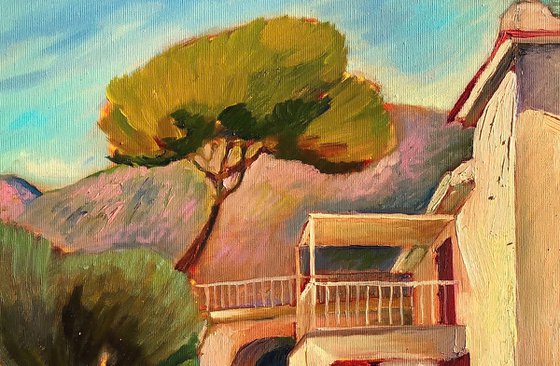 ROMEO AND JULIET (Italy) - expressive landscape with people gift idea home décor