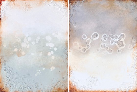 2 ways of greys (2 artworks 30 x 40 cm) Dee Brown