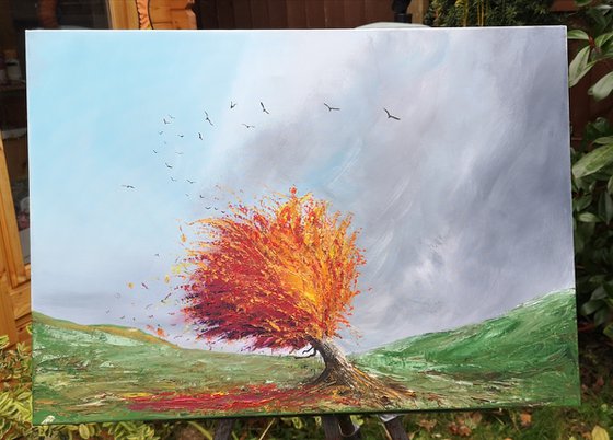 Blustery Autumn Day -  Landscape