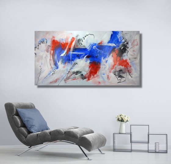 large abstract painting-xxl-200x100-large wall art canvas-cm-title-c750