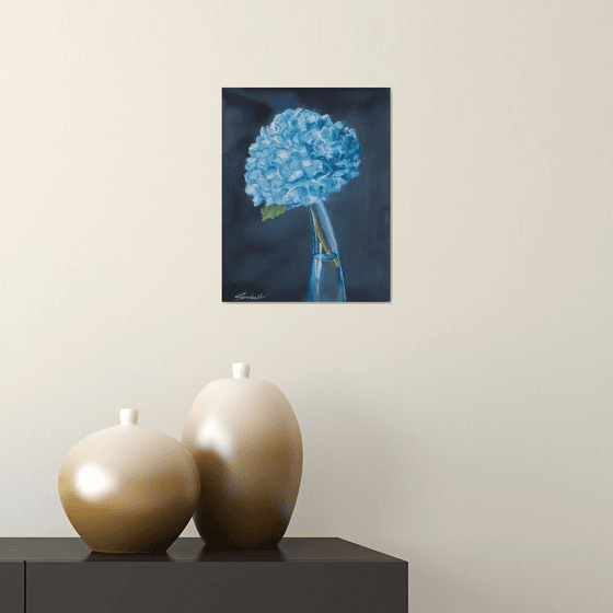 Blue hydrangea