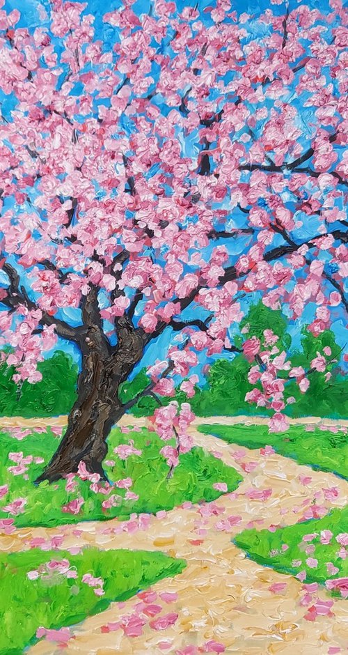 two blossom trees by Colin Ross Jack
