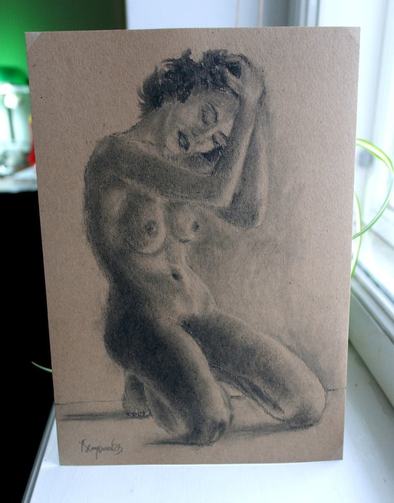 Female Figure 30 Charcoal Sketch