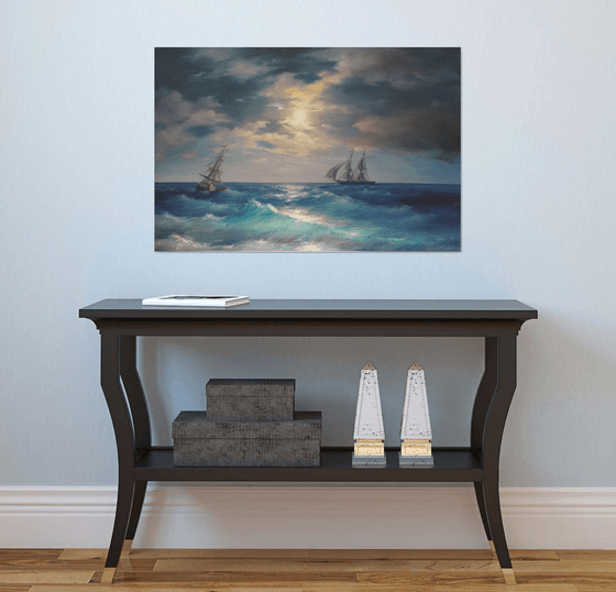 luminous night(60x90cm, oil painting)