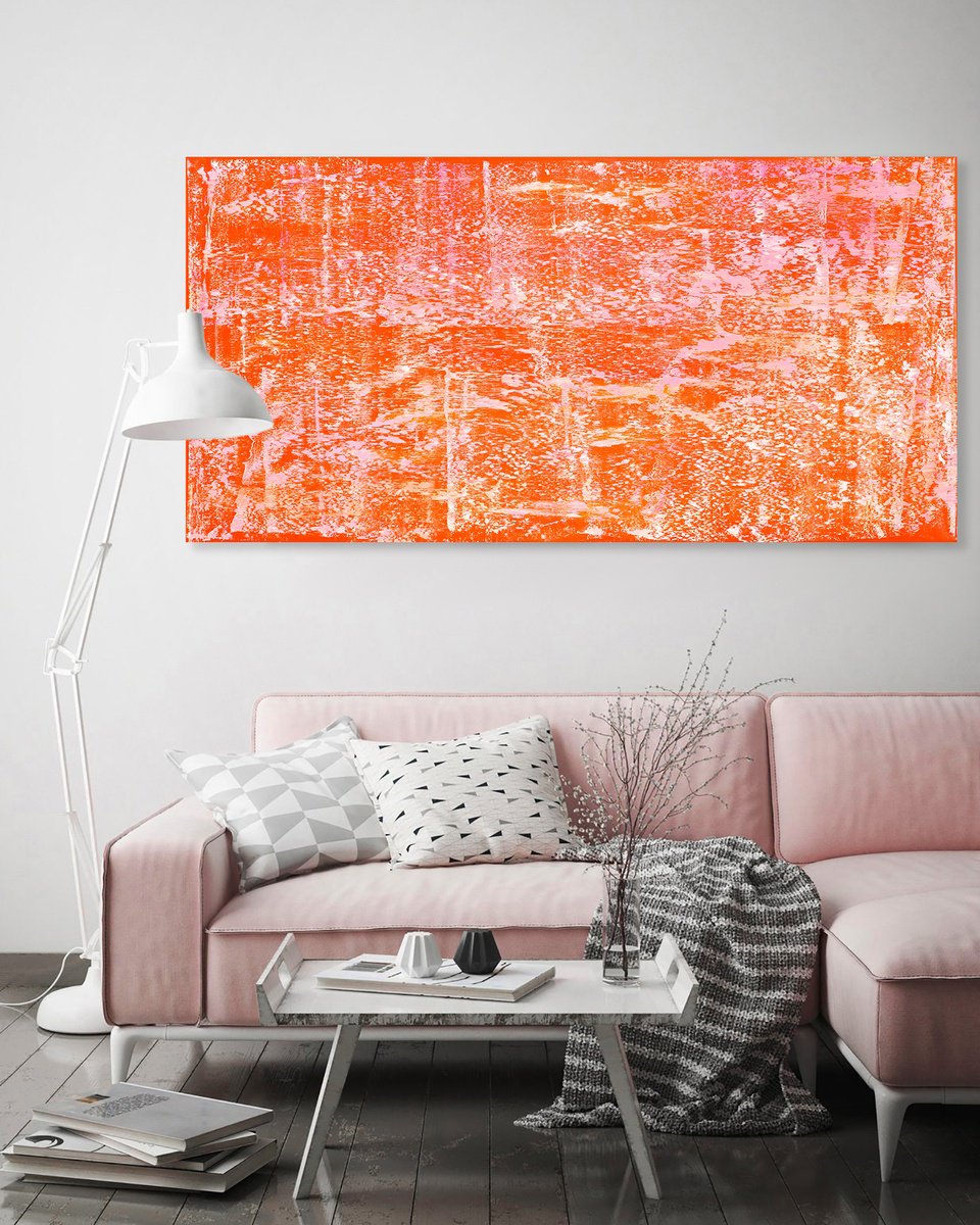 Abstract Oil Painting By Nataliia Sydorova, 71 X 35", California 3, Original Artwork