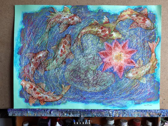 Fantasy with Flowers 332. paper 59x42cm