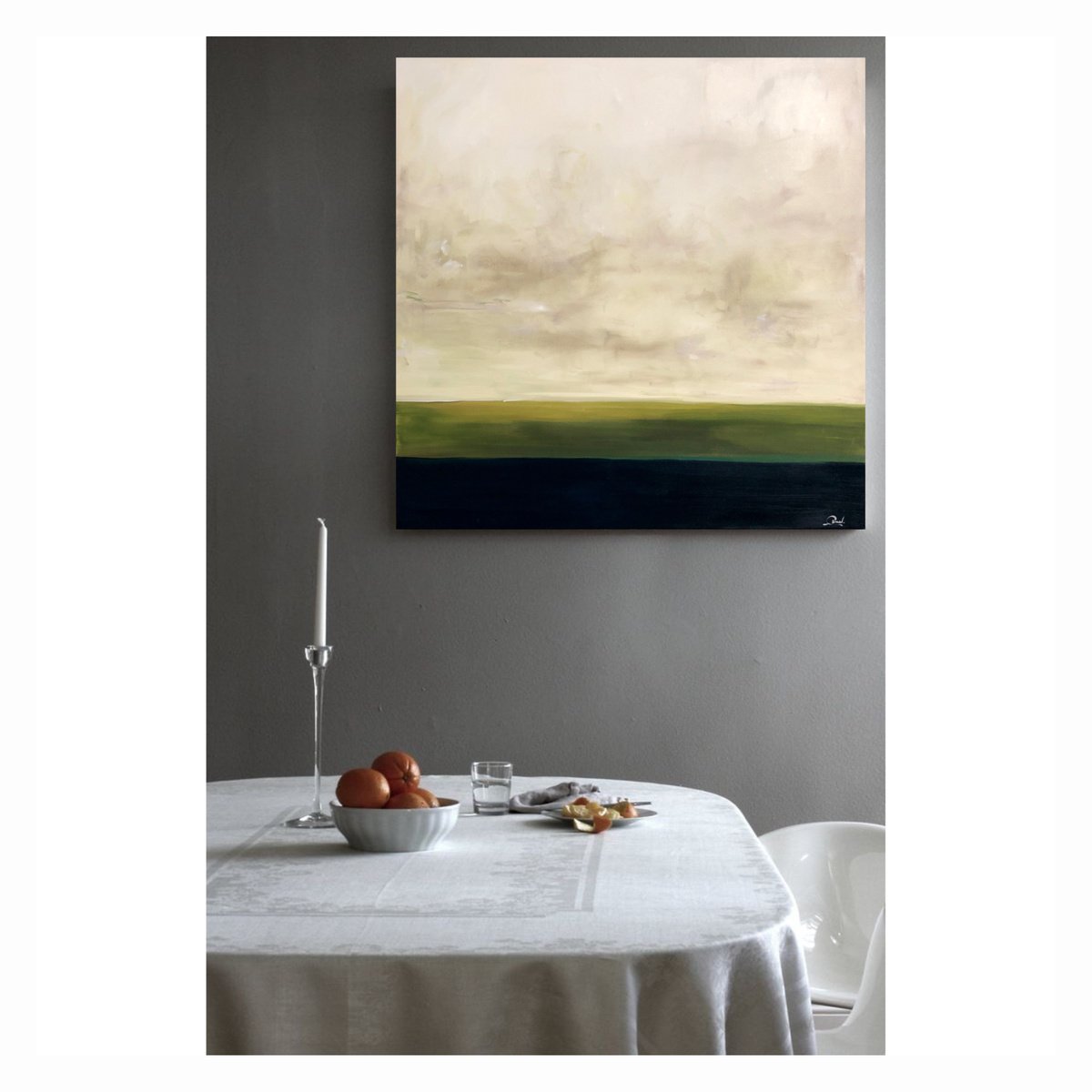A quiet place - Oversized abstract landscape xxl art by Maria Esmar