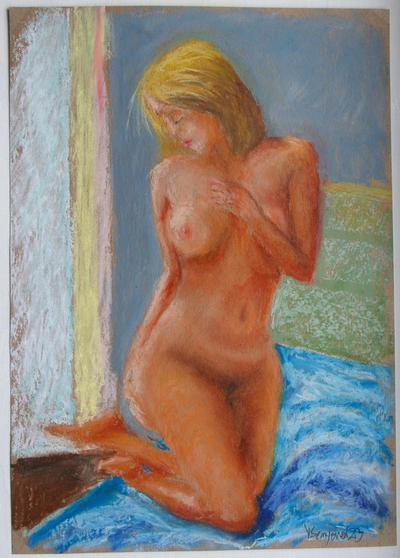 Female Figure 4 Oil Pastel Sketch