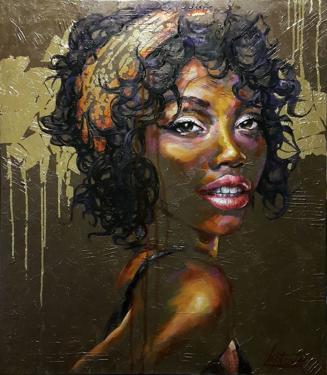 Impressionistic Portrait Oil Painting By Viktoria Lapteva, 28 X 31", My Love Is Your Love, Original Artwork