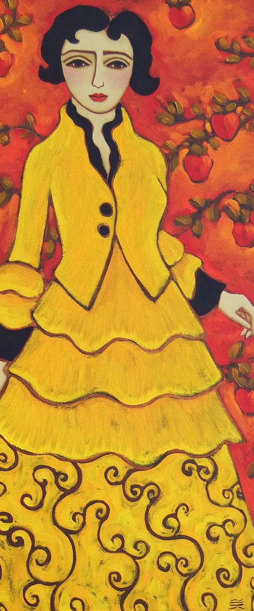 Apple Boughs & Yellow Dress (Eve) by Karen Rieger