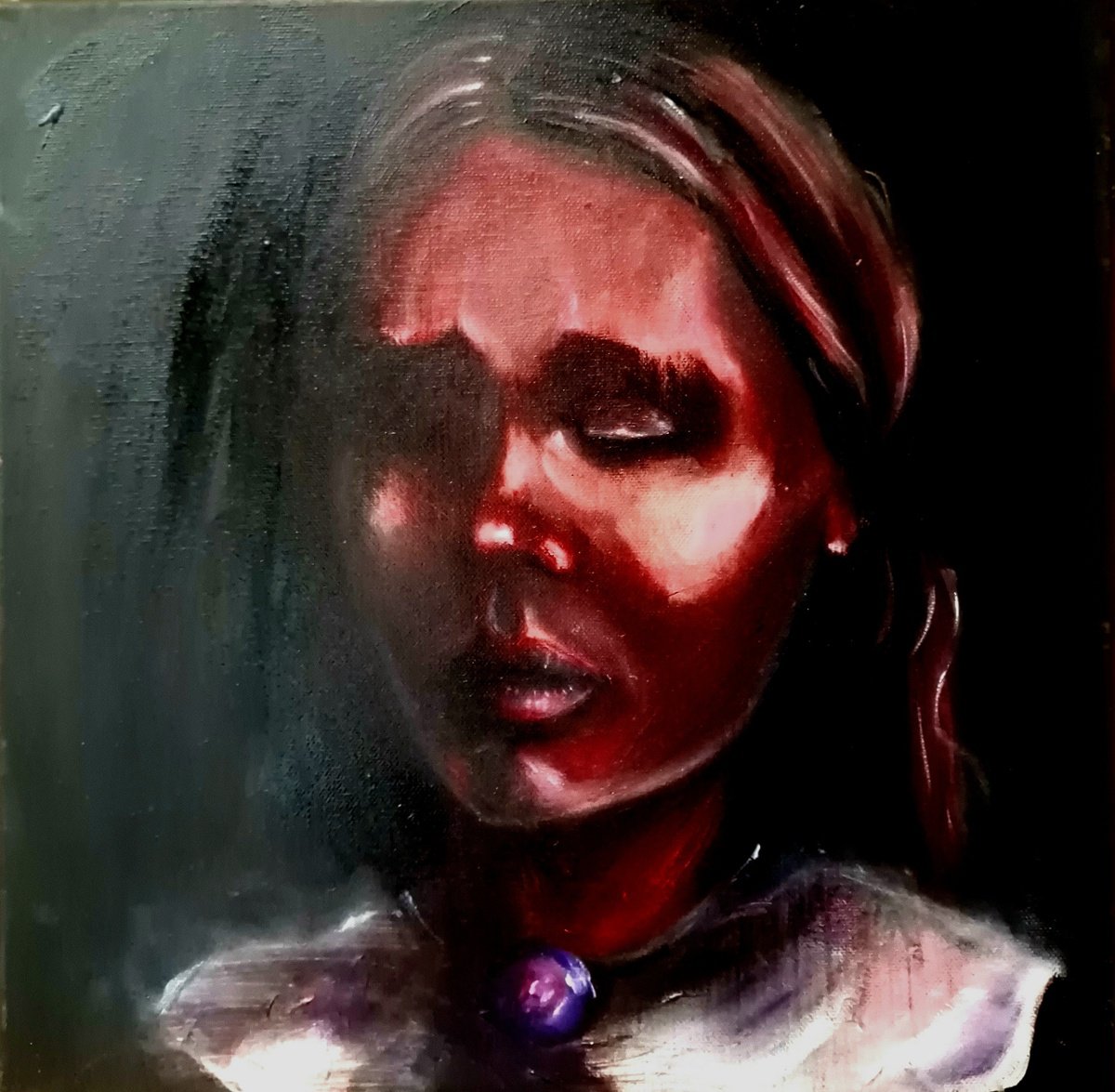 Expressive Oil Painting , To Bid You Farewell By Leezee Lee ( Georgiana L. Nicolae), 16 X 16, Artwork For Sale On Artfinder