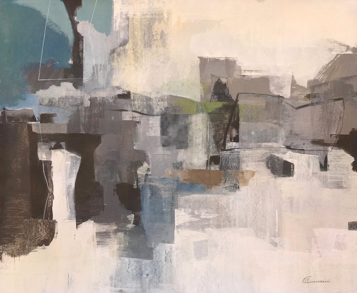 Geometric Painting , Equilibri Instabili By Marcello Carrozzini, 33 X 27, Artwork For Sale On Artfinder