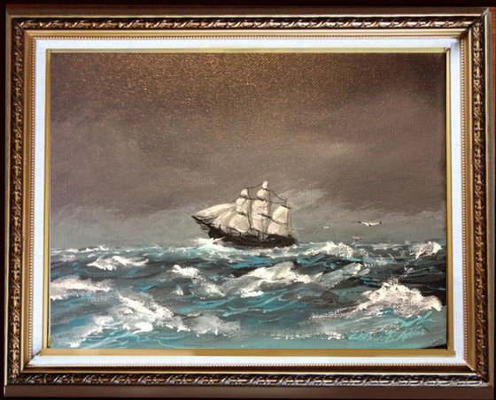 "Grey Skies ~ Angry Seas"