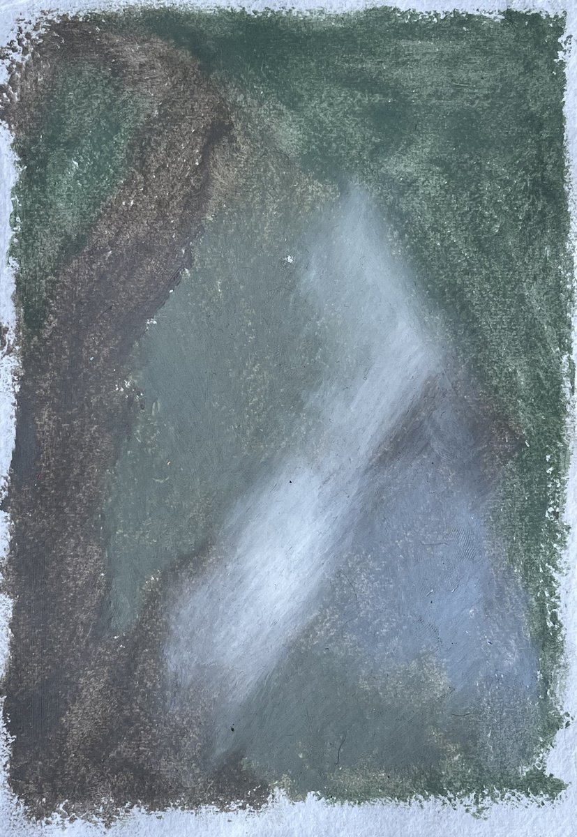 Abstract Pastel Drawing By Flora Butler, 6 X 8, The Earth Is Rising, Original Artwork