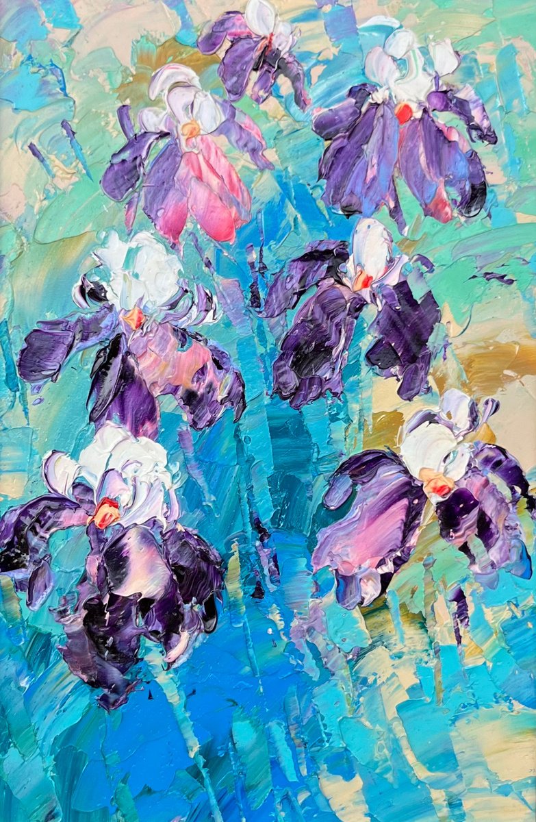 Abstract Botanical Oil Painting By Svitlana Andriichenko, 9 X 13", Vision, Original Artwork