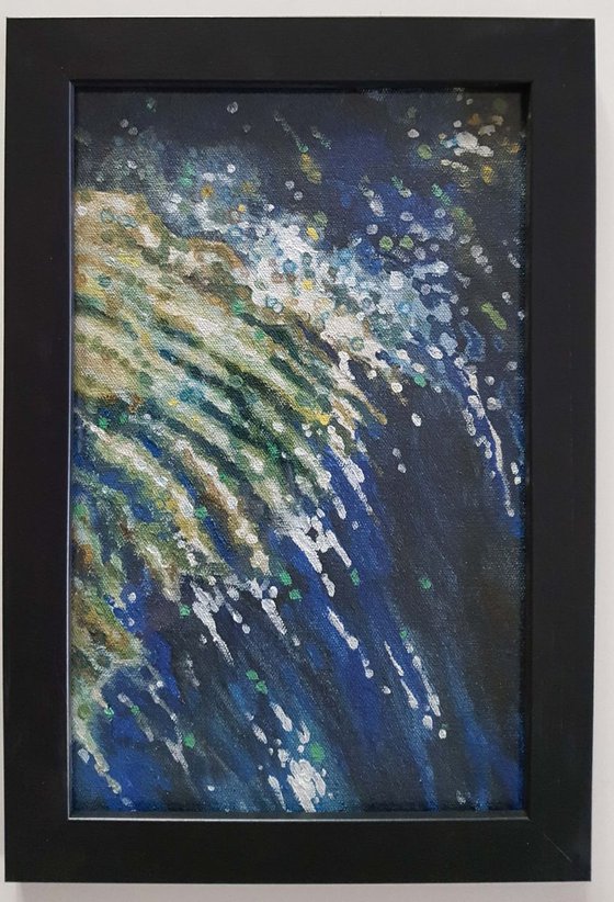 Milky Way Reflecting Mini Original Oil Painting 11 x 16: