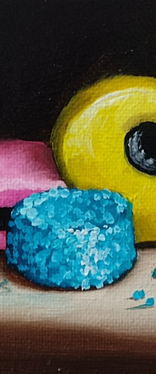 Little Liquorice Allsorts #12 still life by Jane Palmer Art