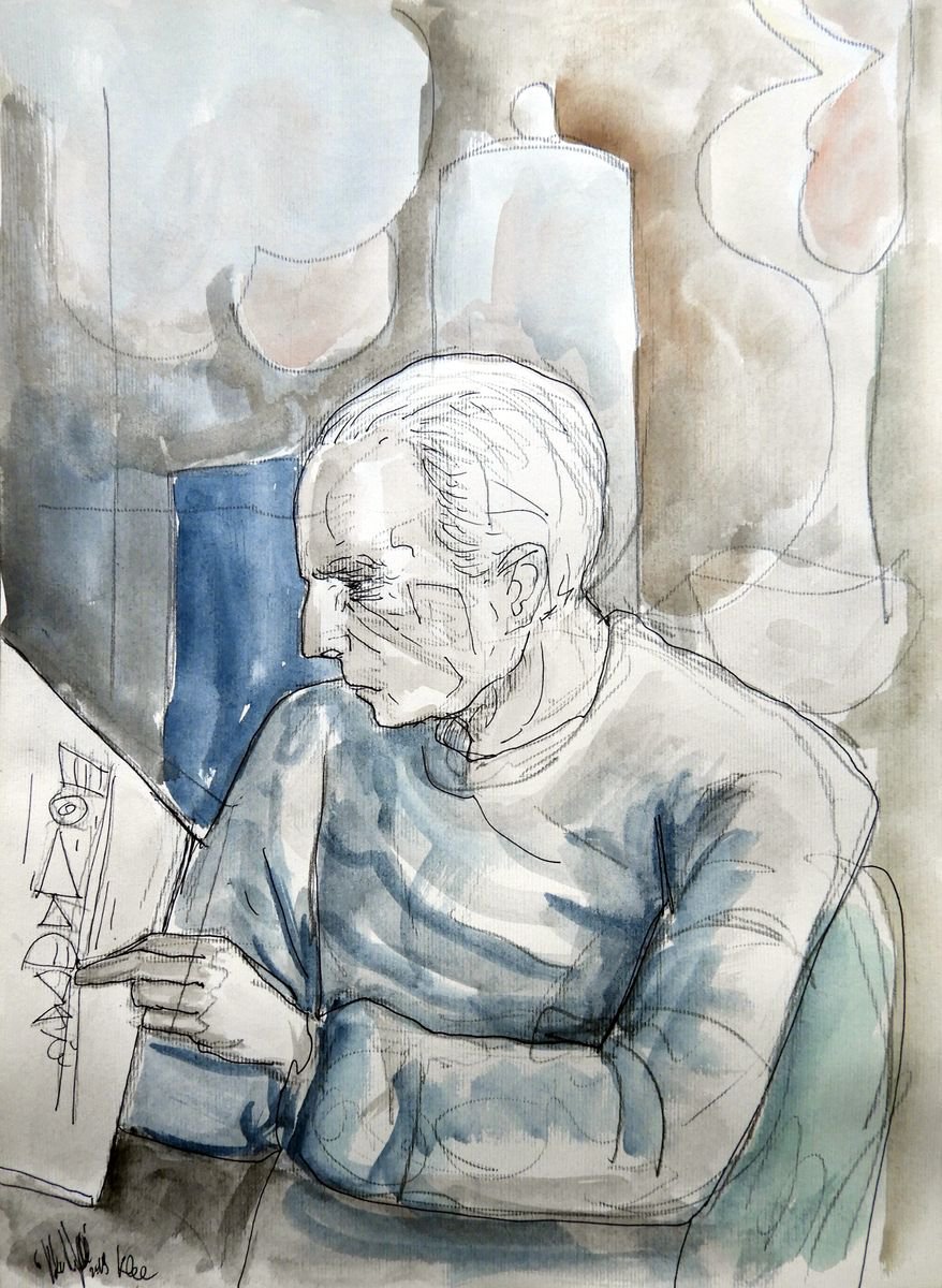 Portrait of the late Paul Klee by paolo beneforti