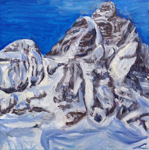 Rocks under the snow by Elena Sokolova