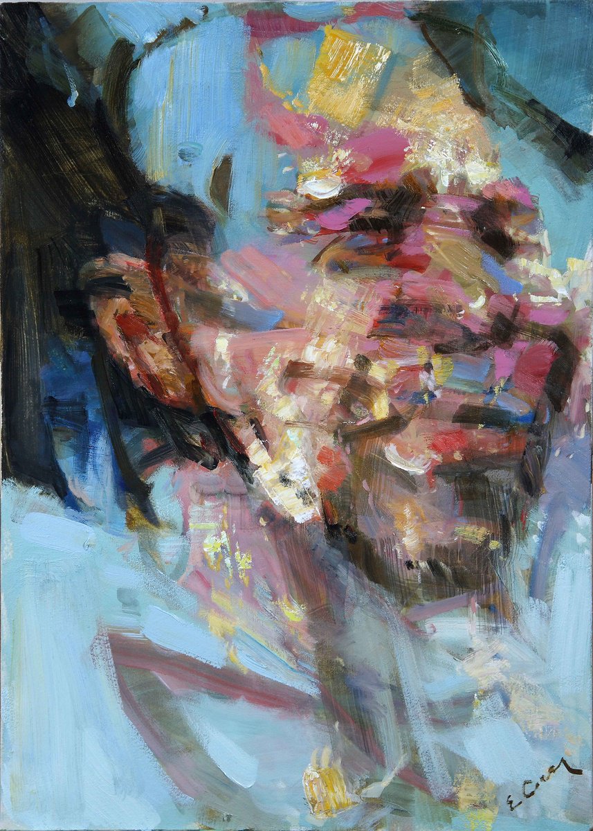 Expressive Oil Painting , Head By Eugene Segal, 20 X 28, Artwork For Sale On Artfinder