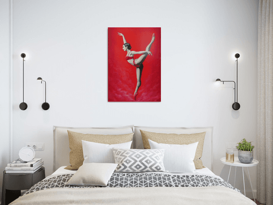 Ballerina-6 (70x50cm, oil/canvas, ready to hang)