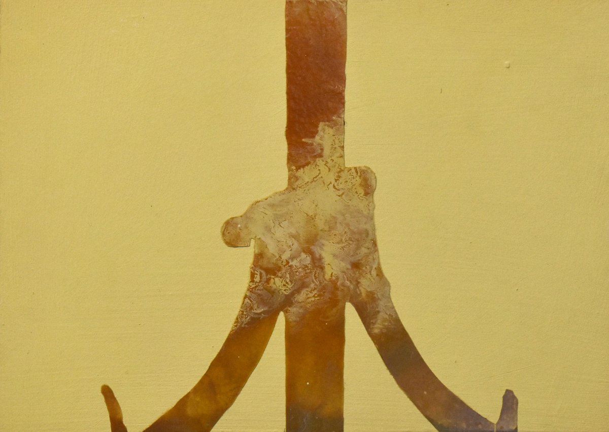 Organic Cityscapes Painting By Ian Mckay, 12 X 9, Bandstand- Series 1 - No 2, Original Artwork