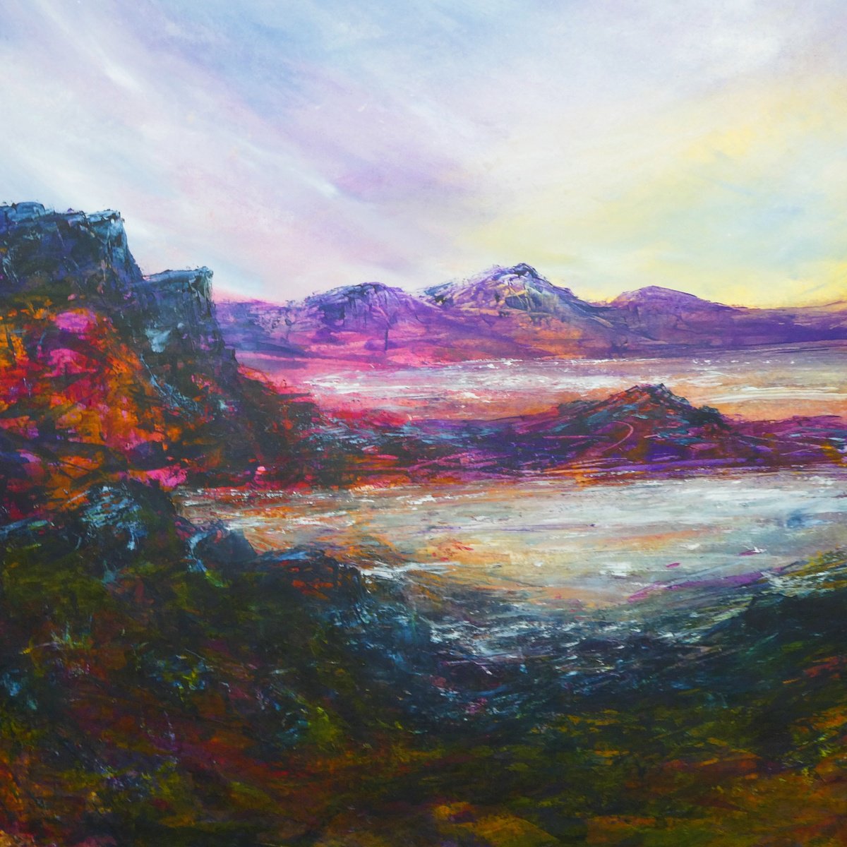  Scotland West Coast Winkle Bay By Oconnart, 34 X 34, Artwork For Sale On Artfinder