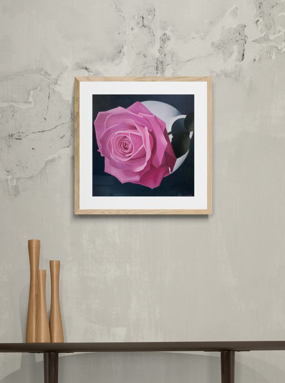 Rose In A White Vase