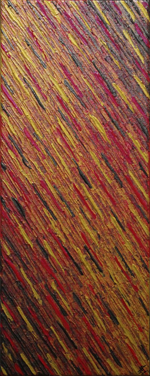 Iridescent red golden knife texture by Jonathan Pradillon