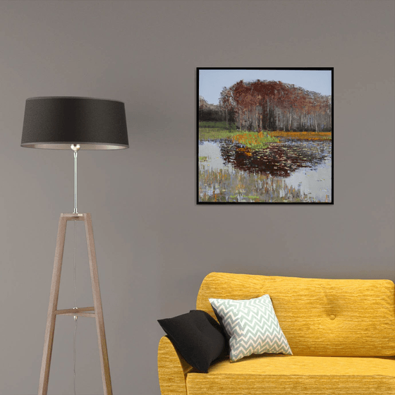 Reflection 30x30 inch 76x76 cm by Bo Kravchenko