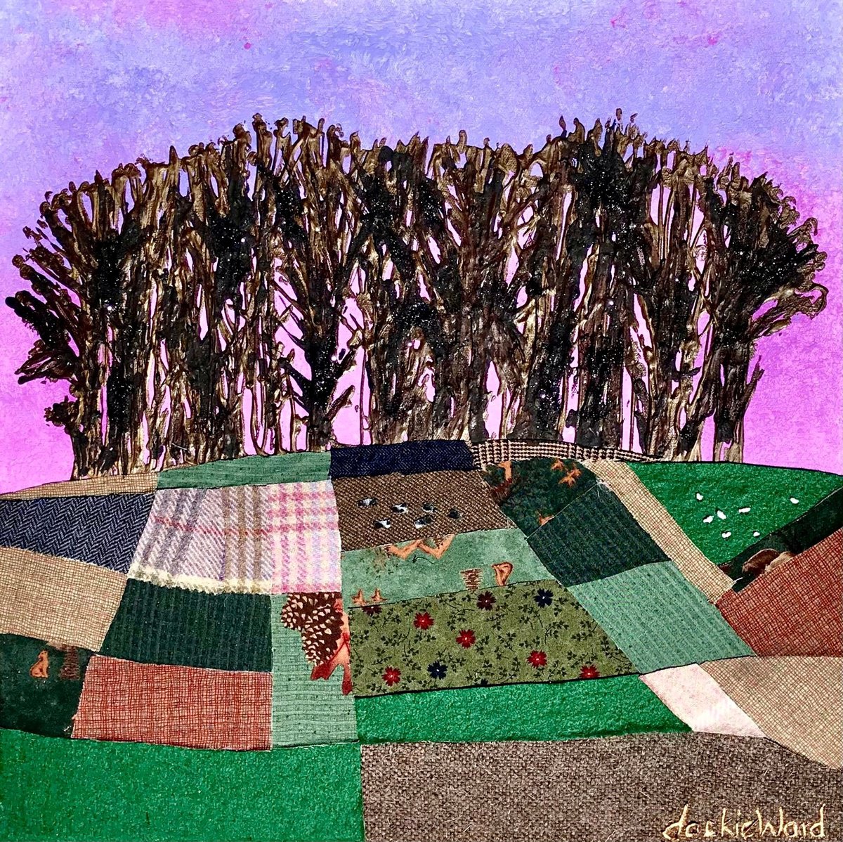 Impressionistic Painting , Nearly There Trees By Jackie Ward, 20 X 20, Artwork For Sale On Artfinder