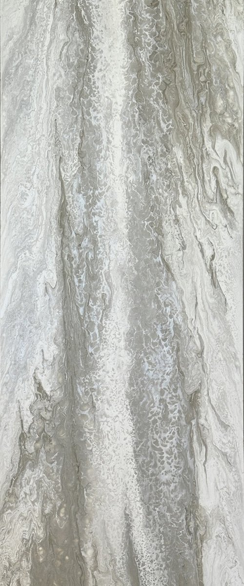 Voile (Single Panel) — Neutral Abstract by Kseniia Turik