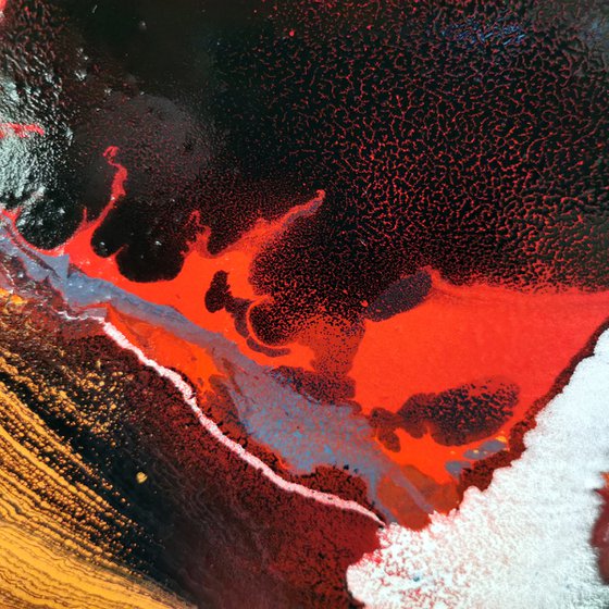 Heart pounding incandescent 2 beautiful large abstract painting by Kloska