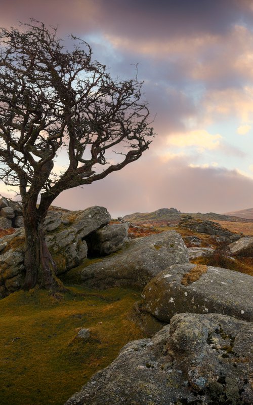 Saddle Tor Dartmoor National Park at Sunset Devon England UK by Paul Nash